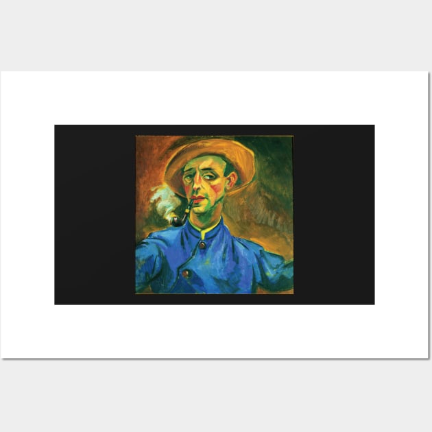 Self-Portrait with Pipe and Hat by Max Pechstein Wall Art by QualityArtFirst